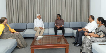 JVP General Secretary Meets Senior CPI(M) Leaders Prakash Karat and Brinda Karat