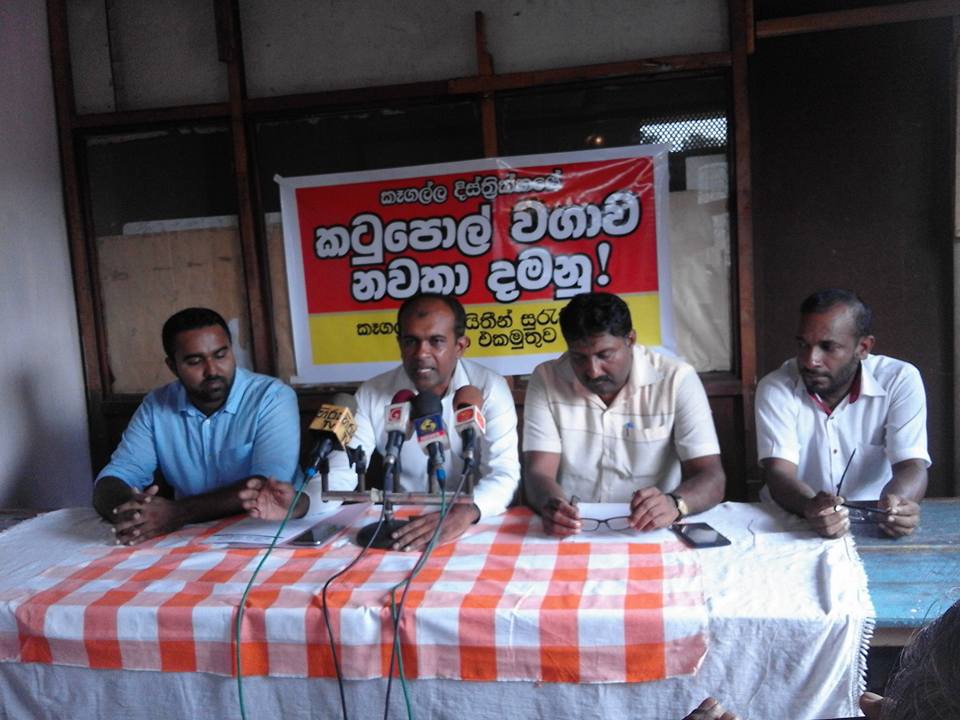 පරිසරය වනසන කටුපොල් වගාව කෑගලු දිස්ත්‍රික්කයට එපා