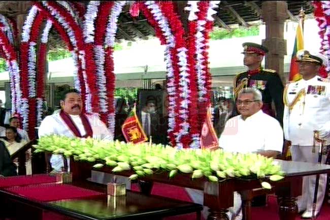 නව කැබිනට් හා රාජ්‍ය ඇමතිවරු මෙන්න
