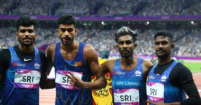 පිරිමි මීටර් 400×4 ඉසව්වෙනුත් ලෝකඩ පදක්කම ශ්රී ලංකාවට