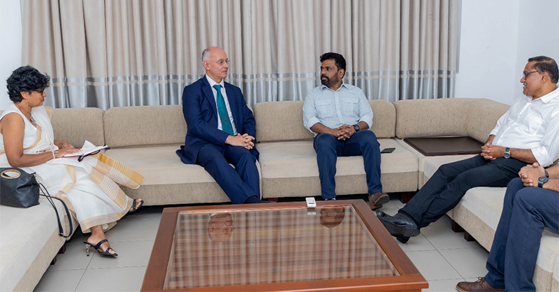 ජර්මානු තානාපති සහ ජාතික ජන බලවේගයේ නායක අතර හමුවක්