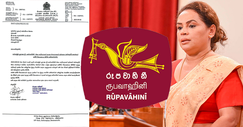 ඩයනා ගමගේ රූපවාහිනියට පොල්ලක් තියයි