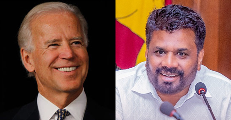 ජෝ බයිඩන්ගෙන් ජනාධිපති අනුර කුමාර දිසානායකට සුබ පැතුම්
