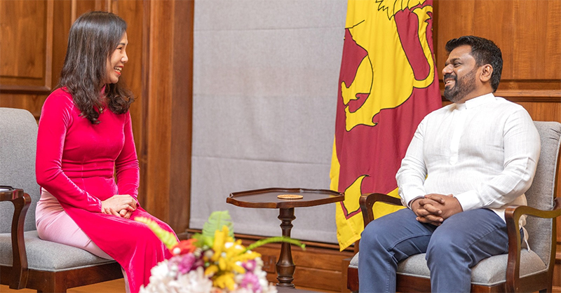 වියට්නාමය සහ ශ්රී ලංකාව අතර සෘජු ගුවන් ගමන් වැඩි දියුණු කිරීමට අවධානය – වියට්නාම තානාපති ජනාධිපති අනුර කුමාර හමුවේ කියයි