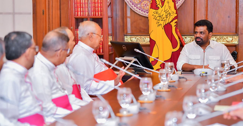 කාදිනල් හිමිපාණෝ සහ කතෝලික රදගුරු සම්මේලනය ජනපති හමුවෙති
