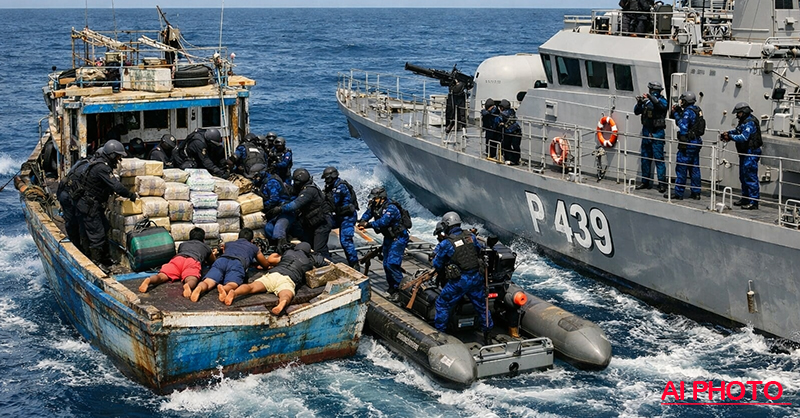තවත් ධීවර යාත්රාවක් නාවික හමුදා භාරයට – මත්ද්රව්ය සහ අවි තොගයක් ප්රවාහනය කරමින් තිබූ බවට සැකයක්